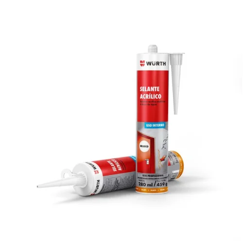 Selante Acrílico para Fissuras Branco 280 ml Wurth